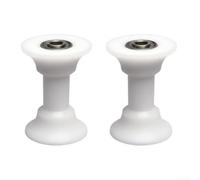 Elliptical Tube Bearing Wheel 60x30mm White Plastic