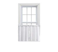 Ellis Curtain Stacey Sheer 56-by-30 Inch Tailored Tier Pair Curtains, White, 56x30