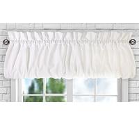 Ellis Curtain Stacey Sheer Balloon Valance, 60" x 15", White