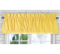Ellis Curtain Stacey Sheer Balloon Valance, 60" x 15", Yellow - 730462114877