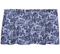Ellis Curtain Victoria Park Toile 68-Inch-by-30 Inch Tailored Tier Curtains, Black