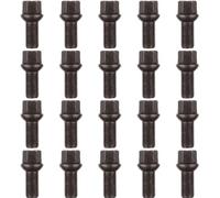 Ellis Excellence Set of 20 Alloy Wheel Bolts M14 x 1.5, 27mm Thread, Radius Seat, 17mm Hex (Black)