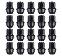 Ellis Excellence Set of 20 Black Alloy Wheel Nuts, M14 x 1.5, 21mm Hex, Compatible With Tesla & Transit Vehicles & More