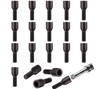 Ellis Excellence Set of 20 M12 x 1.5, Black Tuner Bolts, 28mm Thread, Suitable for BMW Vehicles and More