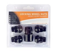 Ellis Excellence Set of 4 Black Alloy Wheel Locking Nuts, M12 x 1.5