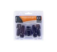 Ellis Excellence Set of 4 M14 x 1.5 Radius Alloy Wheel Locking Bolts - Black (28mm Thread)
