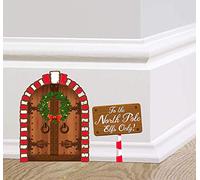 Ellis Graphix Elf Door Fairy Door Christmas Xmas Sticker Set with Magical Elf Doorway and North Pole Sign (TM)