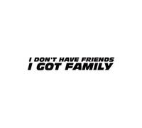 Ellis Graphix I don't have friends I got Family Paul Walker Decal Sticker Car Van Laptop Window (White)