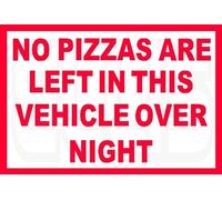 Ellis Graphix NO PIZZAS ARE LEFT IN THIS VEHICLE OVERNIGHT Sticker Decal Euro JDM DUB Funny Vinyl Decal Bumper Window Laptop Drift (Orange)