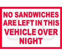 Ellis Graphix NO SANDWICHES ARE LEFT IN THIS VEHICLE OVERNIGHT Sticker Decal Euro JDM DUB Funny Vinyl Decal Bumper Window Laptop Drift (Black)