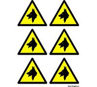 Ellis Graphix Warning Guard Dogs Security Stickers Set of 6 Beware of the Dog Shed Garage Car Van Small Stickers Signs (TM)