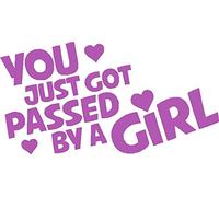 Ellis Graphix You Just Got Passed By a Girl Car Sticker Sign Funny Vinyl Decal Bumper Window (Purple)