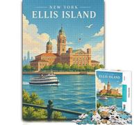 Ellis Island New York Puzzle 1000pcs (70x50cm) for Adults | For a puzzle gift at Christmas: Adult jigsaw puzzle with 1000 pieces makes a thoughtful puzzle gift for adults.