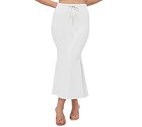 ELLITI Women's Cotton Lycra Blended Full Elastic and Fit Tummy Tucker, Full Leg Cover, Stretchable, Saree Shapewear for Ladies, Petticoat Skirts for Women, Shape Wear Dress for Sari Silhouette Shaper