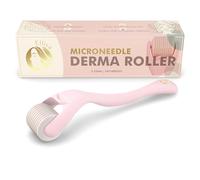 Elliya Pink Derma Roller with 0.25mm Titanium Needles - Face & Skin Care Tool with Case - Microneedle Roller for Smooth Skin - Home Skincare Routine