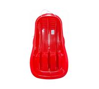 Ellman Heavy Duty Red Plastic Sledges for Adults & Kids - Large Snow Sledge with Rope, Durable Adult Sledges for Snow, Strong Winter Toboggan Set