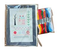 [Ellniges]Embroidery Stitch Book for Beginners, Craft Kit for Needlepoint Stitch Patterns, DIY Sewing Book with Needle Thread Tool for Hand Embroidery Learning