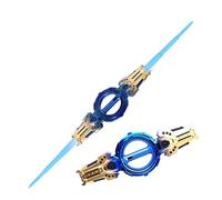 Ellniges]Extendable Double-Bladed Lightsaber with Sound Effects, Flash Realistic Sound,Fire Spin Sword Double-Edged Toy Rotating Blades for Kids Role- Battles with Type-C for Party