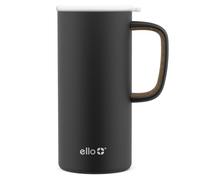 Ello Campy 18oz Stainless Steel Travel Mug with Handle and Leak Proof Lid | Vacuum Insulated Coffee Cup for Hot or Cold Drinks | Reusable, BPA Free | Gift for Coffee Lovers, Matte Black