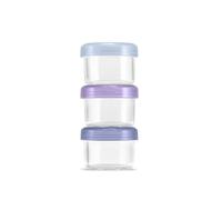 Ello Color Lock 3-Pack 4oz Reusable Glass Condiment Containers with Screw-on Leak-Proof Lid, Perfect for Salad Dressing Sauce Dips, Lunchbox Picnic, BPA-Free, Purple Rain