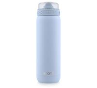 Ello Cooper 18oz Stainless Steel Water Bottle with Straw and Carry Handle, Double Walled and Vacuum Insulated Metal, Leak Proof Locking Lid with Soft Silicone Spout, Reusable, BPA Free, Halogen Blue