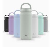 Ello Cooper Twist 18oz Stainless Steel Water Bottle with Chug Lid | Leak Proof Double Walled and Vacuum Insulated | Fits Car Cupholder | Built in Carry Loop | Dishwasher Safe | Sage