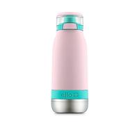 Ello Emma Vacuum Insulated Stainless Steel Kids Water Bottle with Anti-Microbial Straw, 14oz, Cotton Candy
