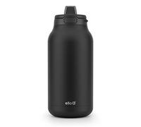 Ello Hydra 64oz Half Gallon Vacuum Insulated Stainless Steel Jug with Locking, Leak-Proof Lid and Soft Silicone Straw, Metal Reusable Water Bottle, Keeps Cold All Day, Black