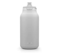 Ello Hydra 64oz Half Gallon Vacuum Insulated Stainless Steel Jug with Locking, Leak-Proof Lid and Soft Silicone Straw, Metal Reusable Water Bottle, Keeps Cold All Day, Grey