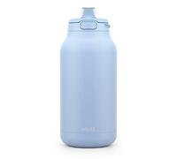 Ello Hydra 64oz Half Gallon Vacuum Insulated Stainless Steel Jug with Locking, Leak-Proof Lid and Soft Silicone Straw, Metal Reusable Water Bottle, Keeps Cold All Day, Halogen Blue
