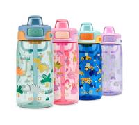 Ello Kids Pop & Fill 16oz Tritan Plastic Water Bottle with Quick Fill Technology, Leak Proof Locking Lid, Sip & Chug, BPA Free, Dishwasher Safe, For School, Lunchboxes, Dino