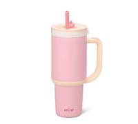 Ello Oasis 30 oz Tumbler with Handle & Retracting Straw | Reusable Insulated Stainless Steel Cup 100% Leakproof, Gifts for Teens Women Men | Keeps cold for 24 Hours, Cup Holder Friendly, Sunrise Glow