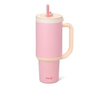 Ello Oasis 40 oz Tumbler with Handle & Retracting Straw | Reusable Insulated Stainless Steel Cup 100% Leakproof, Gifts for Teens Women Men | Keeps cold for 20 Hours, Cup Holder Friendly, Sunrise Glow