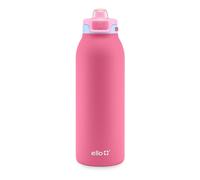Ello Pop 40oz Stainless Steel Water Bottle with Quick Fill Tech, Double Walled & Vacuum Insulated Metal, Leak-Proof Locking Lid, Sip & Chug, BPA Free, Cherry Breeze