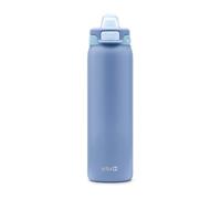 Ello Pop & Fill 22 oz Stainless Steel Water Bottle with Quickfill Technology, Double Wall Vacuum Insulated Leak-Proof Locking Lid, Reusable, BPA Free, Raincloud