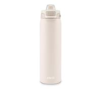Ello Pop & Fill 22oz Stainless Steel Water Bottle with Quick Fill Technology, Double Walled and Vacuum Insulated Metal, Leak Proof Locking Lid, Sip and Chug, Reusable, BPA Free, Tonal Cream