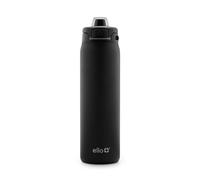 Ello Pop & Fill 22oz Stainless Steel Water Bottle with Quick Fill Technology, Double Walled and Vacuum Insulated Metal, Leak Proof Locking Lid, Sip and Chug, Reusable, BPA Free, Black