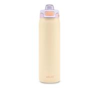 Ello Pop & Fill 22oz Stainless Steel Water Bottle with Quick Fill Technology, Double Walled and Vacuum Insulated Metal, Leak Proof Locking Lid, Sip and Chug, Reusable, BPA Free, Pastel Paradise