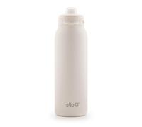 Ello Pop & Fill 32 oz Stainless Steel Water Bottle with Quickfill Technology, Double Wall Vacuum Insulation, Leak Proof Locking Lid, Reusable, BPA Free, Cream