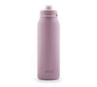 Ello Pop & Fill 32oz Stainless Steel Water Bottle with Quick Fill Technology, Double Walled and Vacuum Insulated Metal, Leak Proof Locking Lid, Sip and Chug, Reusable, BPA Free, Mauve