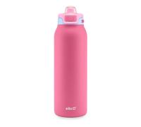 Ello Pop & Fill 32oz Stainless Steel Water Bottle with Quick Fill Technology, Double Walled and Vacuum Insulated Metal, Leak Proof Locking Lid, Sip and Chug, Reusable, BPA Free, Cherry Breeze