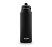 Ello Pop & Fill 32oz Stainless Steel Water Bottle with Quick Fill Technology, Double Walled and Vacuum Insulated Metal, Leak Proof Locking Lid, Sip and Chug, Reusable, BPA Free, Black