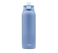 Ello Pop & Fill 32oz Stainless Steel Water Bottle with Quick Fill Technology, Double Walled and Vacuum Insulated Metal, Leak Proof Locking Lid, Sip and Chug, Reusable, BPA Free, Raincloud
