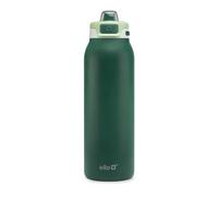 Ello Pop & Fill 32oz Stainless Steel Water Bottle with Quick Fill Technology, Double Walled and Vacuum Insulated Metal, Leak Proof Locking Lid, Sip and Chug, Reusable, BPA Free, Forest Mist