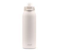 Ello Pop & Fill 32oz Stainless Water Bottle, Sip or Chug, Tonal Cream