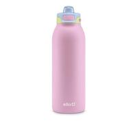 Ello Pop & Fill 40oz Stainless Steel Water Bottle with Quick Fill Technology, Double Walled and Vacuum Insulated Metal, Leak Proof Locking Lid, Sip and Chug, Reusable, BPA Free, Rosy Skyline