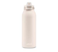 Ello Pop & Fill 40oz Stainless Steel Water Bottle with Quick Fill Technology, Double Walled and Vacuum Insulated Metal, Leak Proof Locking Lid, Sip and Chug, Reusable, BPA Free, Tonal Cream