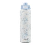 Ello Pop & Fill 650ml Stainless Steel Water Bottle with QuickFill Technology, Double Wall and Vacuum Insulated Metal, Leakproof Lock Lid, Straw and Chew, Reusable, BPA Free, Porcelain Rose