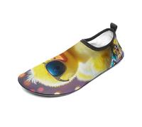 Ellow Ducky with Sunglasses Water Shoes for Men Women, Lightweight Stretch Swim Shoes with Anti-Slip Rubber Sole, Quick-Dry Aqua Socks for Pool, Beach, Surfing, Style, 14 Women/14 Men