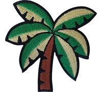 ELLU Palm Tree Iron Sew On Patch Holiday Beach Embroidered Badge Embroidery Applique